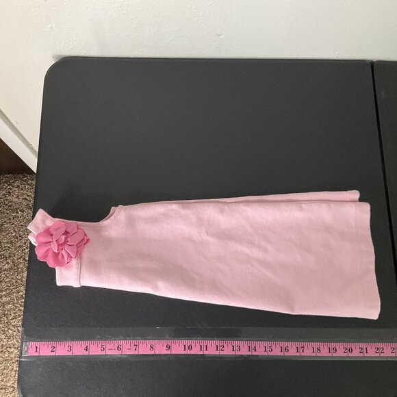 Janie And Jack Dress Girls Sz 5 Pink Sleeveless‎ Flower Applique Button Classic - Picture 8 of 9